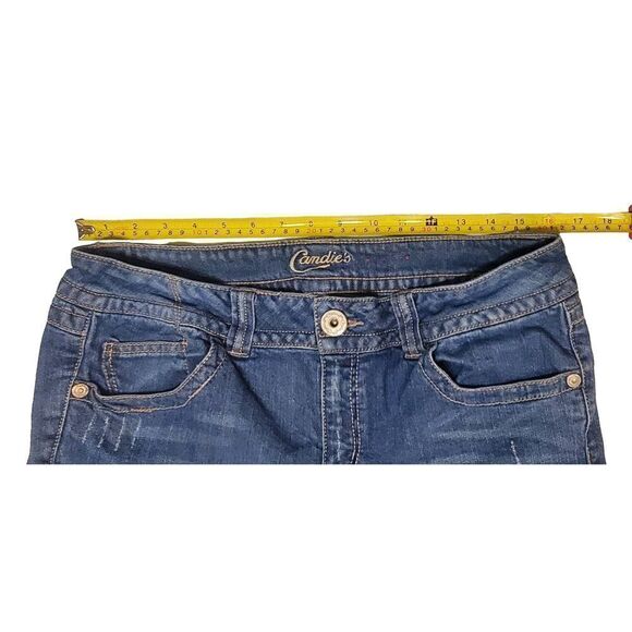 Candies Flared Leg Embroidered Backs Pockets Med Wash Jeans Size 13 - Picture 4 of 8